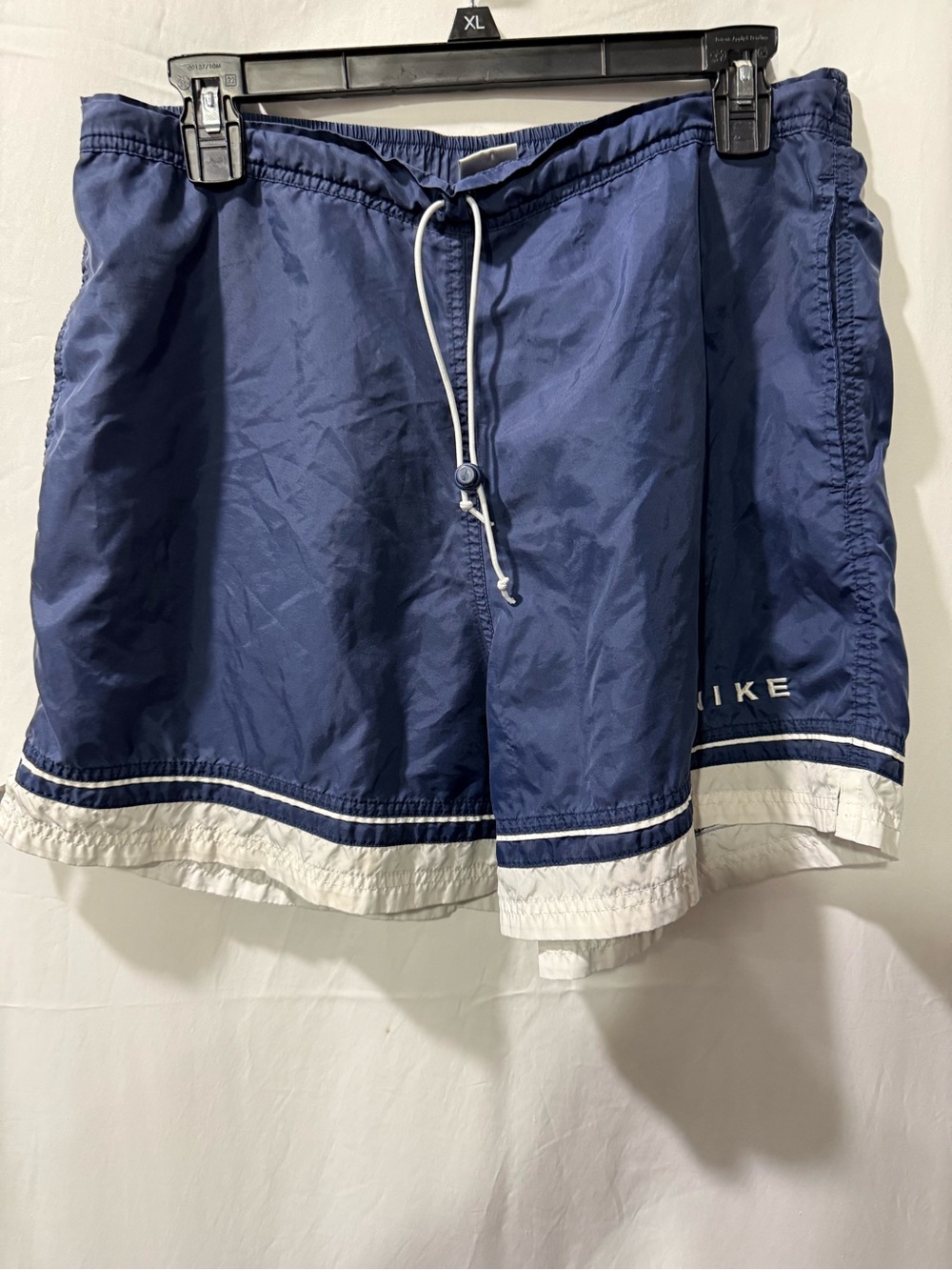 Nike Women's Navy and White Athletic Shorts